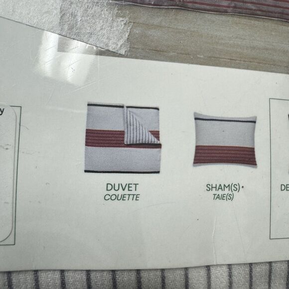 Lacoste Home King 3PC Milady Reversible Duvet Cover And Shams Set - Picture 6 of 11